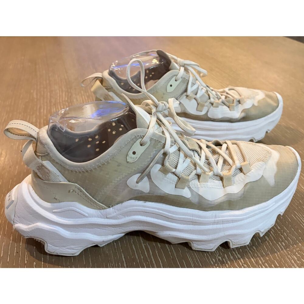 Sorel Kinetic Breakthru Tech Lace Sneakers Size 9.5 Women Sea Salt White Chunky